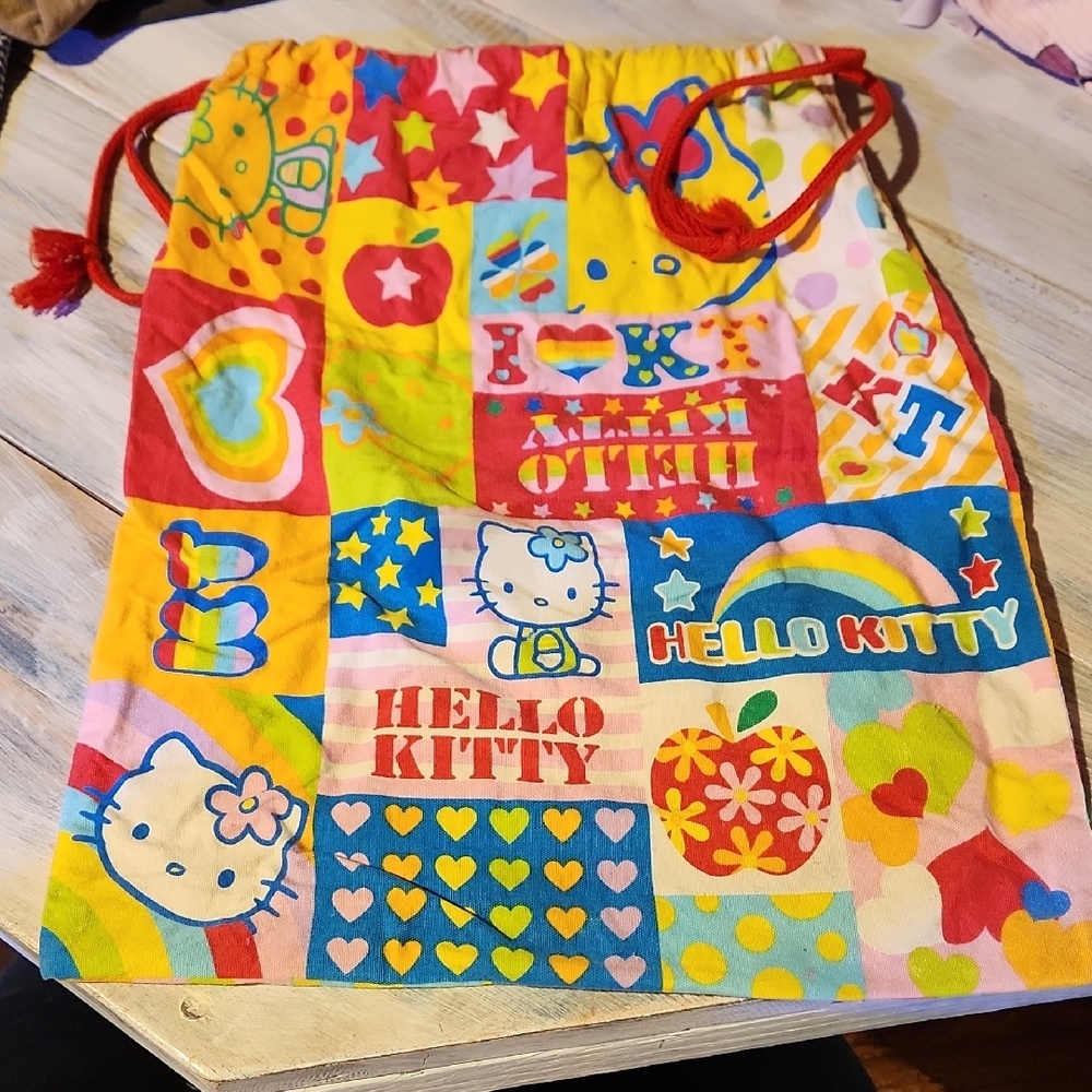 Vintage !!! Sanrio Multicolor Hello Kitty Patchwo… - image 2